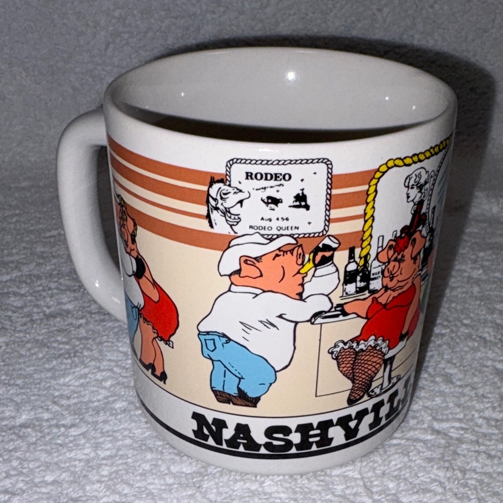 Vintage Nashville Pig Ceramic Souvenir Coffee Mug